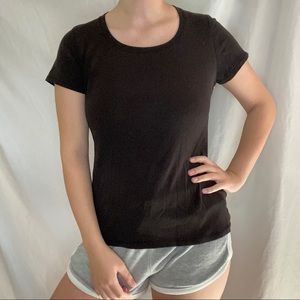 Faded Glory Stretchy Black Tee Shirt